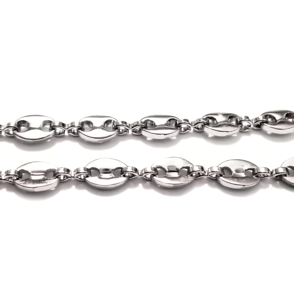Lant otel inoxidabil, zale nesudate de 6x4.5x2mm si link  6x3x1mm 1 m