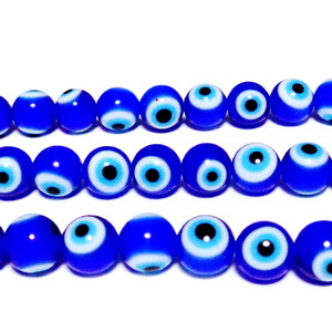 Margele lampa albastre, ochiul lui Horus, 8 mm 1 buc
