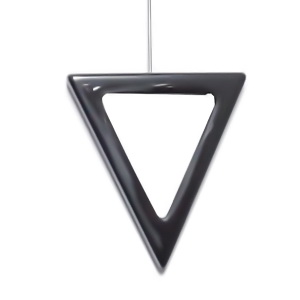 Pandantiv hematit nemagnetic, triunghiular, 32x29x4mm
