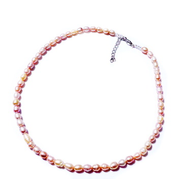 Colier perle de cultura roz, 46 cm 1 buc