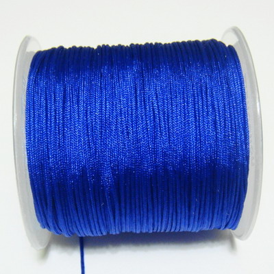 Snur matasos pentru bratari shamballa, albastru-cobalt, 0.8mm 1 m