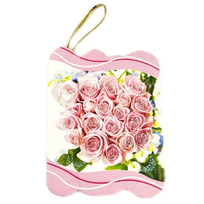 Felicitare carton cu flori, 7x5.5cm, model 14 1 buc