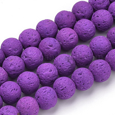 Lava sferica, violet, 8mm 1 buc
