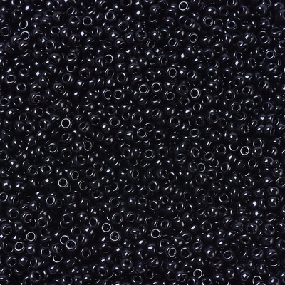Margele Miyuki Rocailles,11/0, 2x1.3mm (RR401) Black-sticluta 10g 1 buc