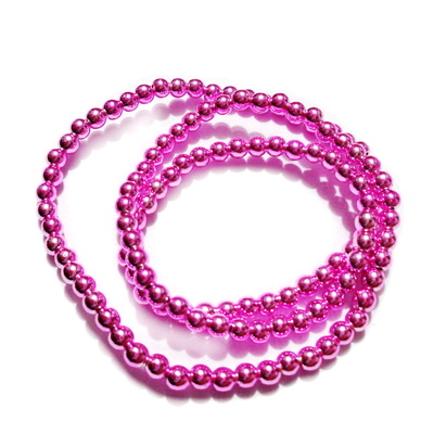 Hematite electroplacate, roz-fucsia, 3mm- sir 123 bc