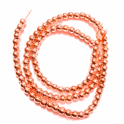Hematit electroplacat, roz somon, 4mm- sir 107 bc 1 buc