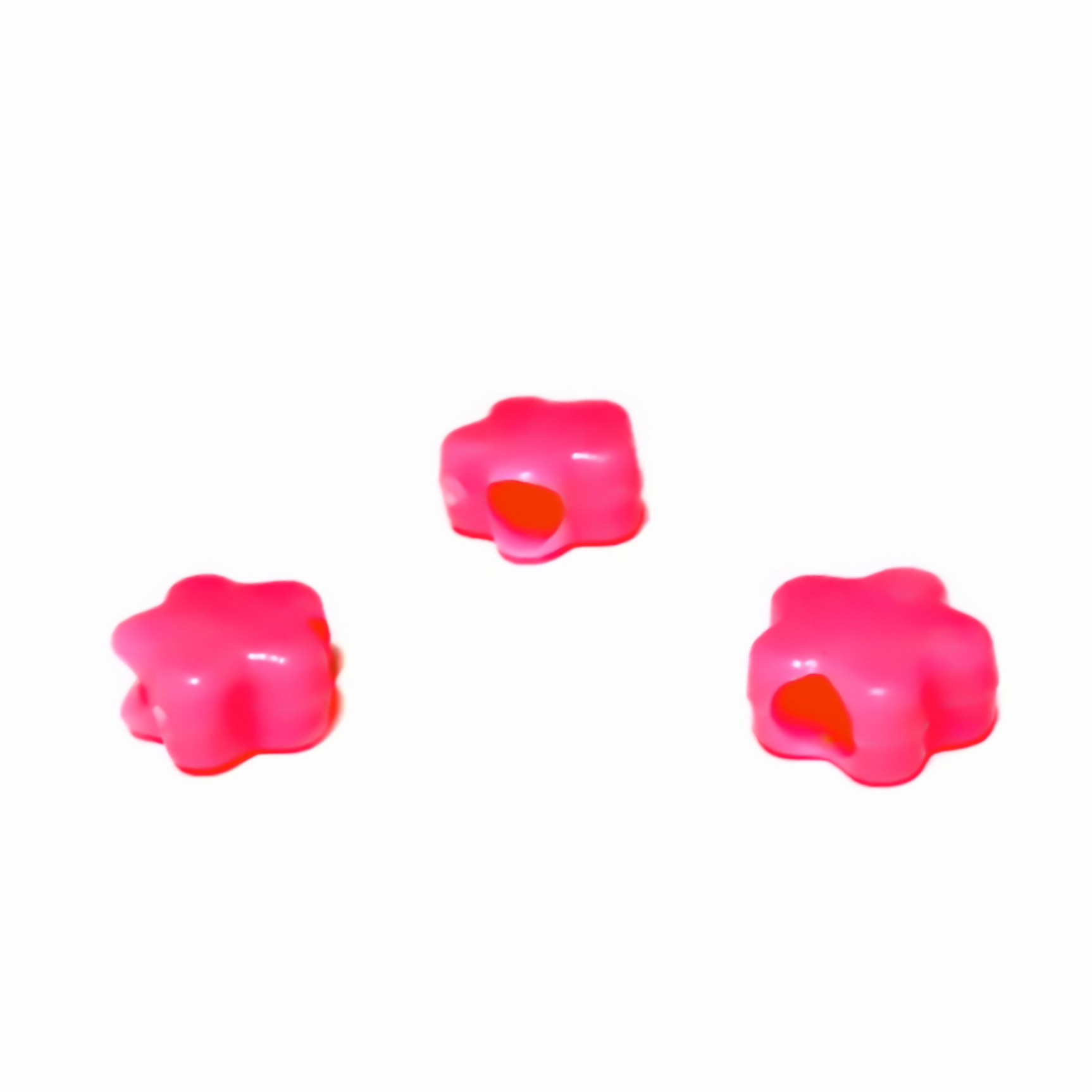 Margele plastic roz, floare 10x5.5mm