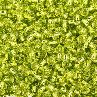 Margele TOHO rotunde 11/0 : Silver-Lined Lime Green 20 g