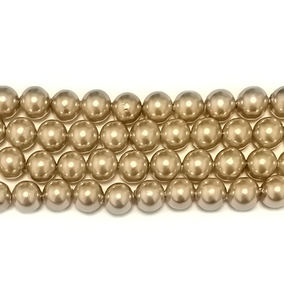 Perle stil Mallorca, aurii, 6mm 1 buc