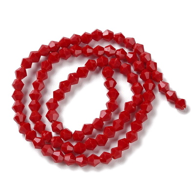 Cristale biconice 4mm, opace, rosu inchis-sir 88-90buc 1 buc