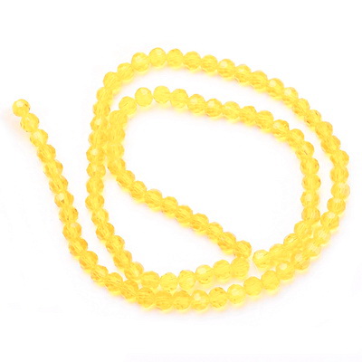 Cristale rotunde,4mm transparente, galbene-sir 98 buc 1 buc