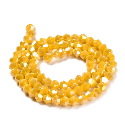 Cristale biconice 4mm, opace, portocaliu deschis AB-sir 90 buc 1 buc