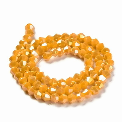 Cristale biconice 4mm, opace, portocaliu inchis AB-sir 91 buc 1 buc