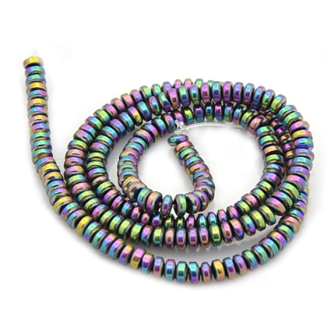 Hematit rondele 4x2mm, electroplacate multicolor-sir 195 buc 1 buc
