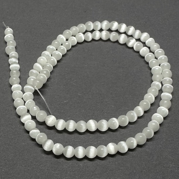 Ochi de pisica alb 4mm-sir 98buc 1 buc