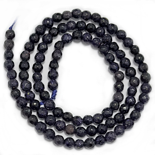 Piatra soarelui bleu fatetata, 4mm-sir 98 buc 1 buc
