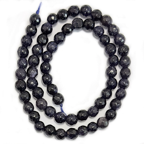 Piatra soarelui bleu fatetata, 6mm-sir 65 buc 1 buc