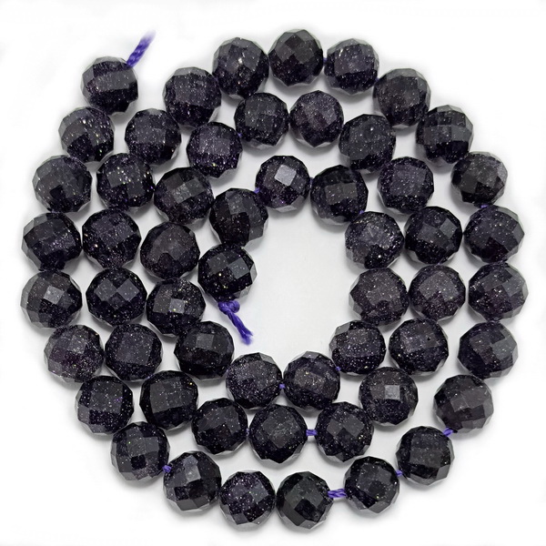Piatra soarelui bleu fatetata, 7.5mm-sir 54 buc 1 buc
