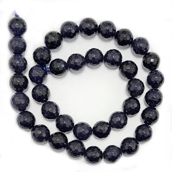 Piatra soarelui bleu fatetata, 10mm-sir 38 buc 1 buc