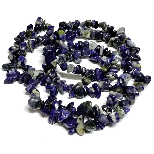 Chips sodalit,  4~10mm-sir 82cm 1 buc