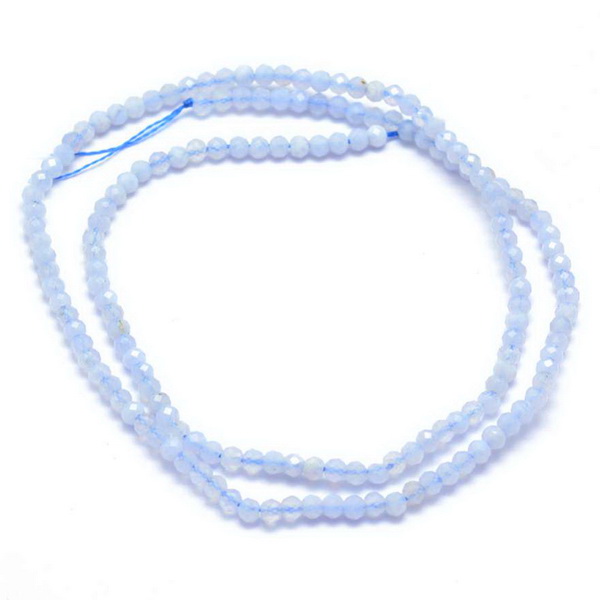 Agate blue lace rotunda, fatetata, 2mm-sir 150 buc 1 buc