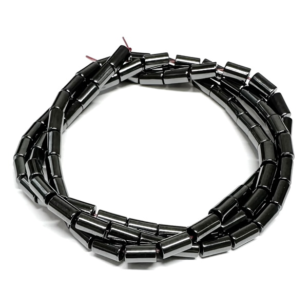 Hematit tubular, negru, 5x3mm-sir 78 buc 1 buc
