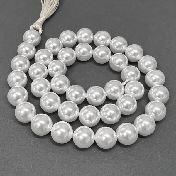 Perle stil Mallorca, albe, 10 mm-sir 41 buc 1 buc