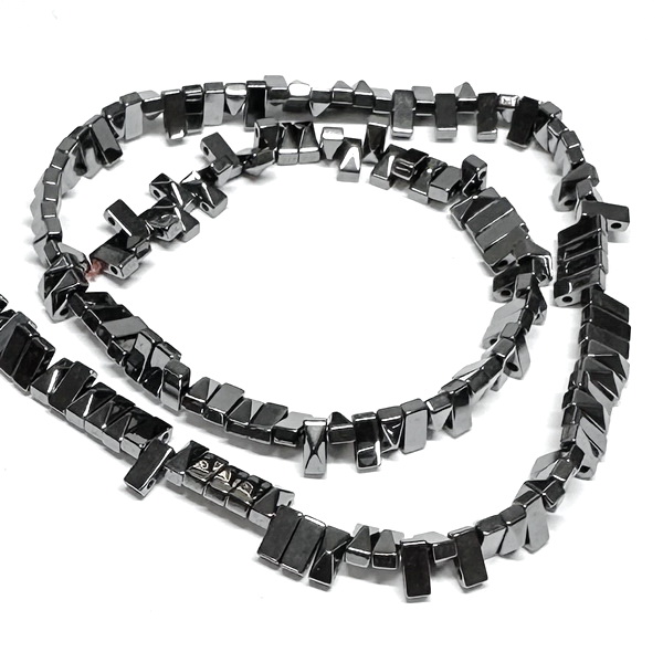 Hematit negru cu 2 orificii, 6x3x2~3.5mm-sir 140 buc 1 buc