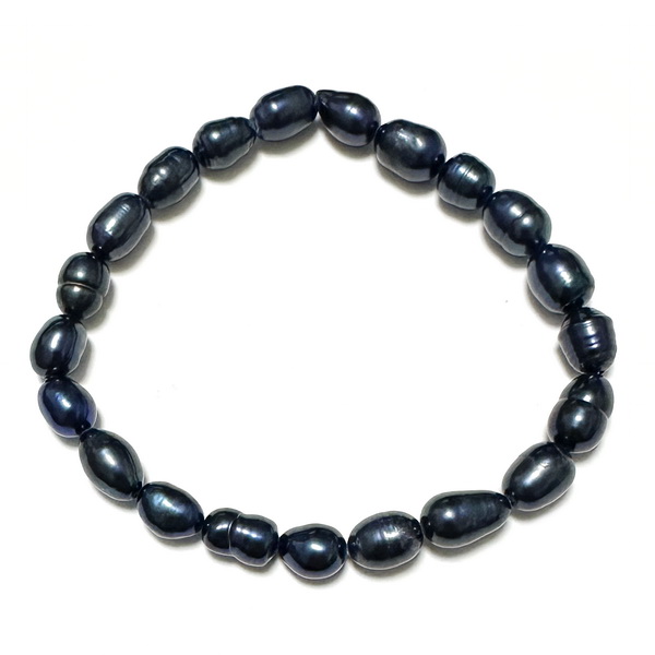 Bratara perle de cultura bleumaren, 6.5x7~9mm-21-22 buc 1 buc