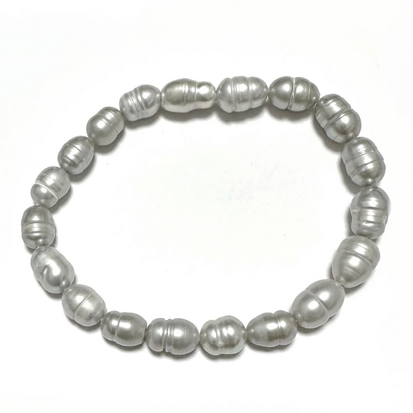 Bratara perle de cultura argintii, 7~8x7~9mm-18-19 buc 1 buc