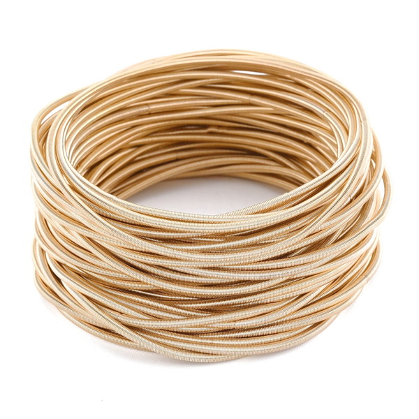 Bratara sarma french wire otel, spiralata, aurie-roz, lungime 5.85cm, grosime 2mm 1 buc