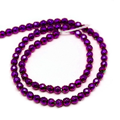 Hematit electroplacat violet, fatetat, 2mm-sir 175buc 1 buc