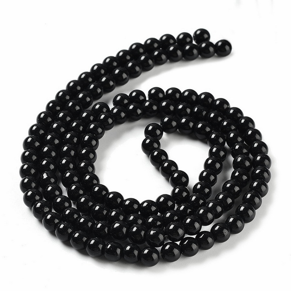 Perle sticla negre 6mm-sir 135 buc 1 buc