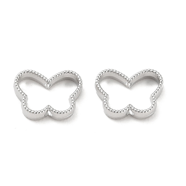 Cadru pentru margele, argintiu inchis, fluturas 18x13x4mm 1 buc