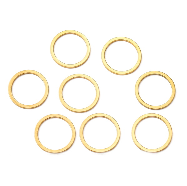 Link/inel de legatura otel inoxidabil 304 auriu, 12x0.8mm 1 buc