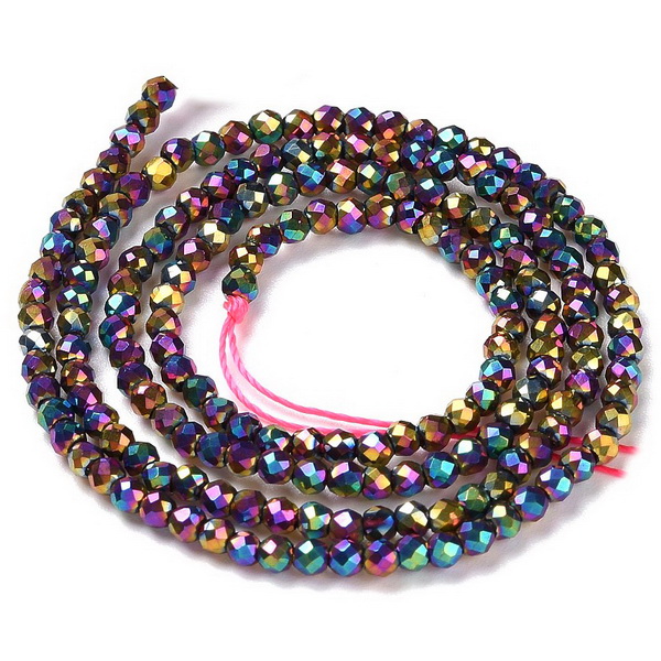 Hematit fatetat, electroplacat multicolor, 3mm-sir 140buc 1 buc