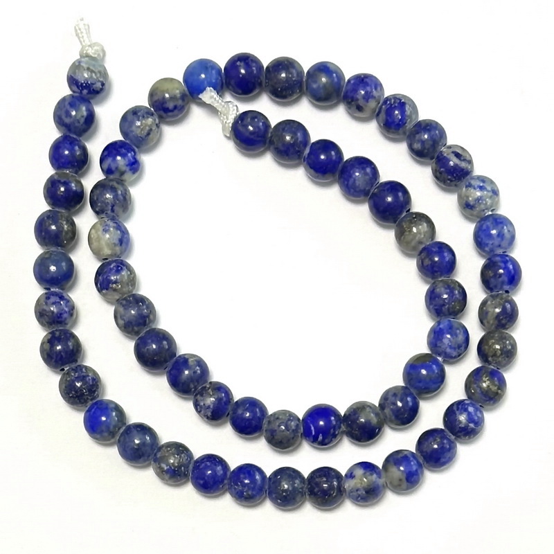 Lapis Lazuli 6mm, orificiul 2mm-sir 59buc 1 buc