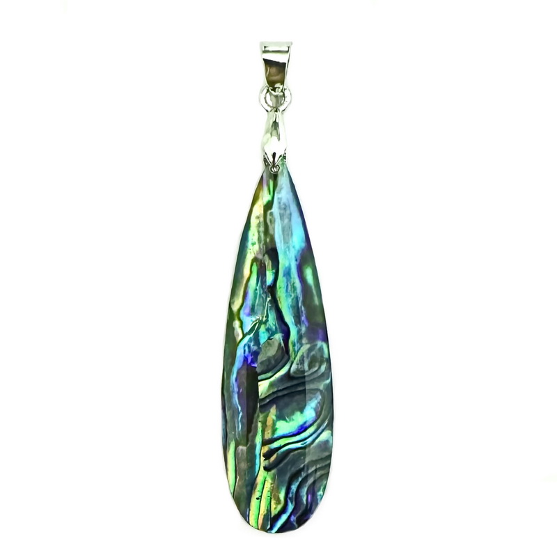 Pandantiv scoica Paua, lacrima 45x12mm 1 buc
