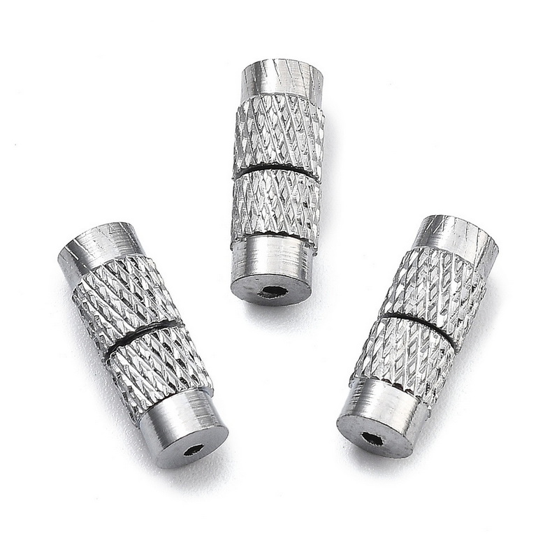 Inchizatoare cu filet, argintiu inchis, 12x4mm 1 buc