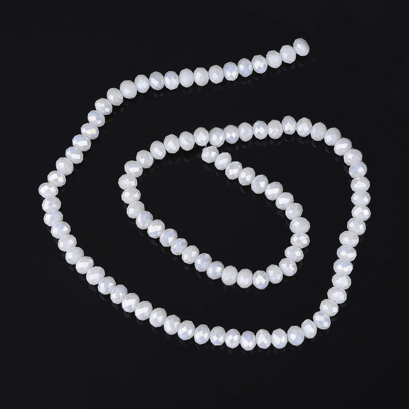 Cristale albe, electroplacate, 6x5mm-sir 97 buc  1 buc
