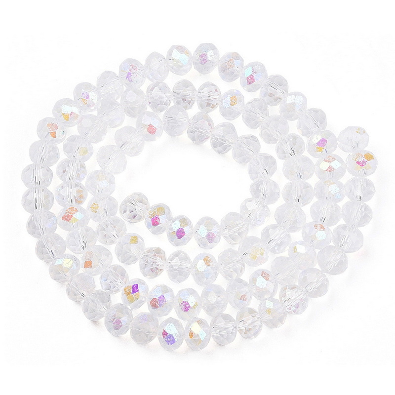Cristale rondele 6x5mm, transparente AB-sir 82-83 buc 1 buc