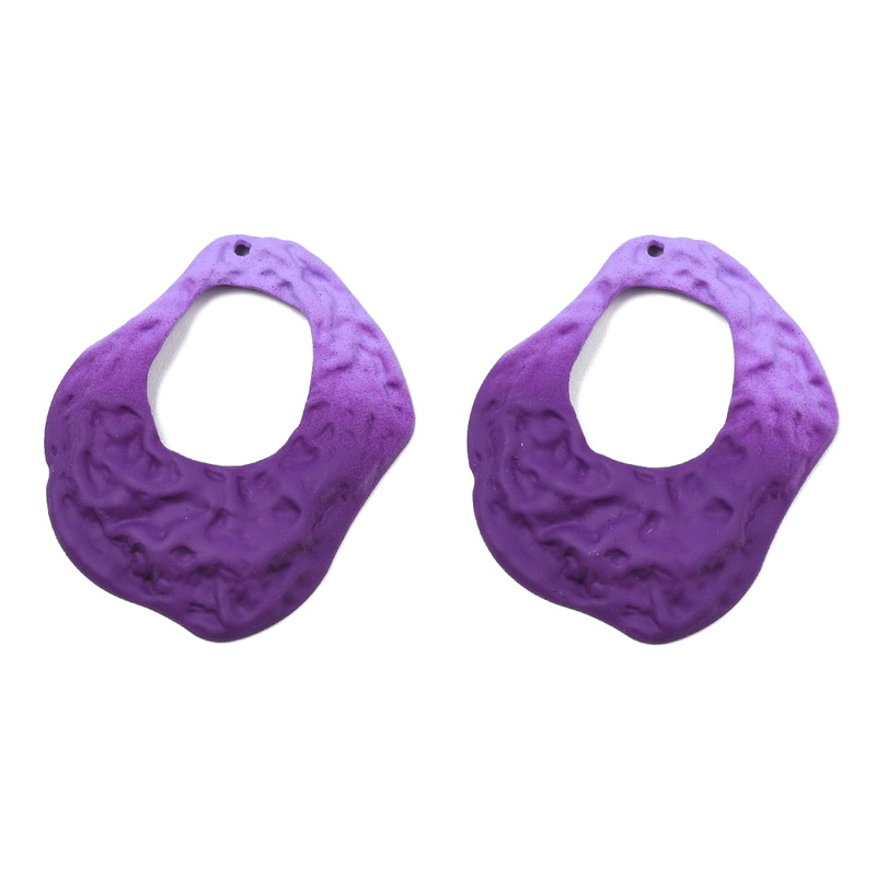 Pandantiv metalic violet,  46x38x4mm 1 buc