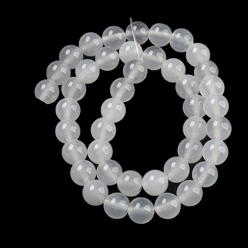 Agat alb, translucid, 8mm-sir 43 buc 1 buc