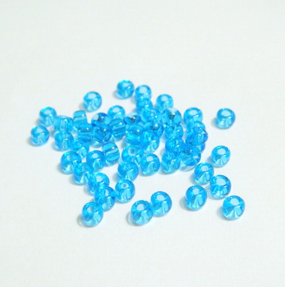 Margele TOHO rotunde, albastre, transparente, 3x2mm 20 g