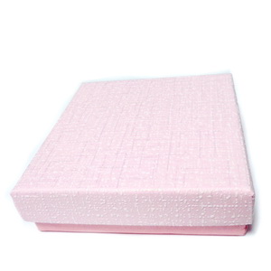 Cutie cadou roz cu alb, 8.5x8.5x2.5cm 1 buc