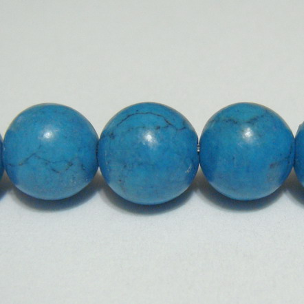 Piatra naturala imitatie turcoaz albastru, 10mm 1 buc