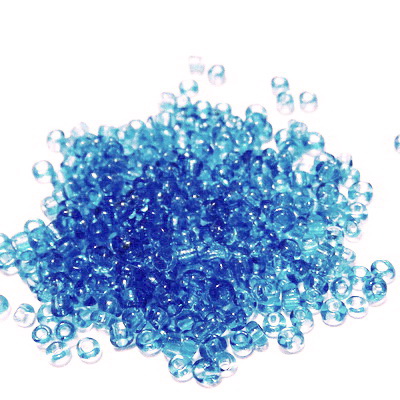 Margele nisip, transparente albastru deschis, 2mm 20 g