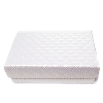 Cutie carton, alba, sidefata, 8x5x2.5 cm