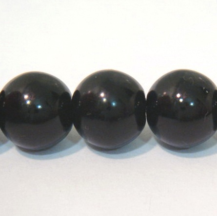 Perle sticla negre 14mm 1 buc