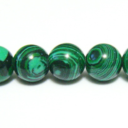Malachit de sinteza, sferic, verde, 10mm 1 buc